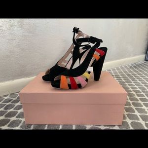 Miu Miu black suede heel